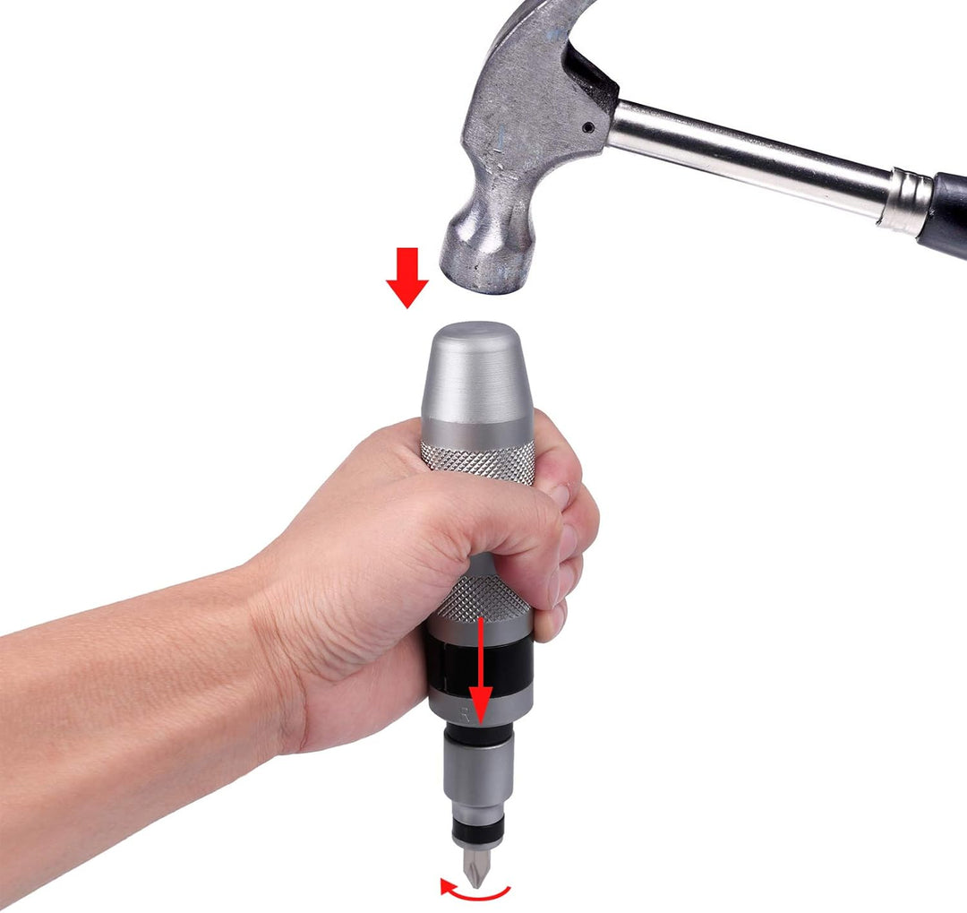 Justech 13stk 1/2" Schlagschrauber Hand Schlagschraubendreher Satz Handschlagschrauber Set Schrauben