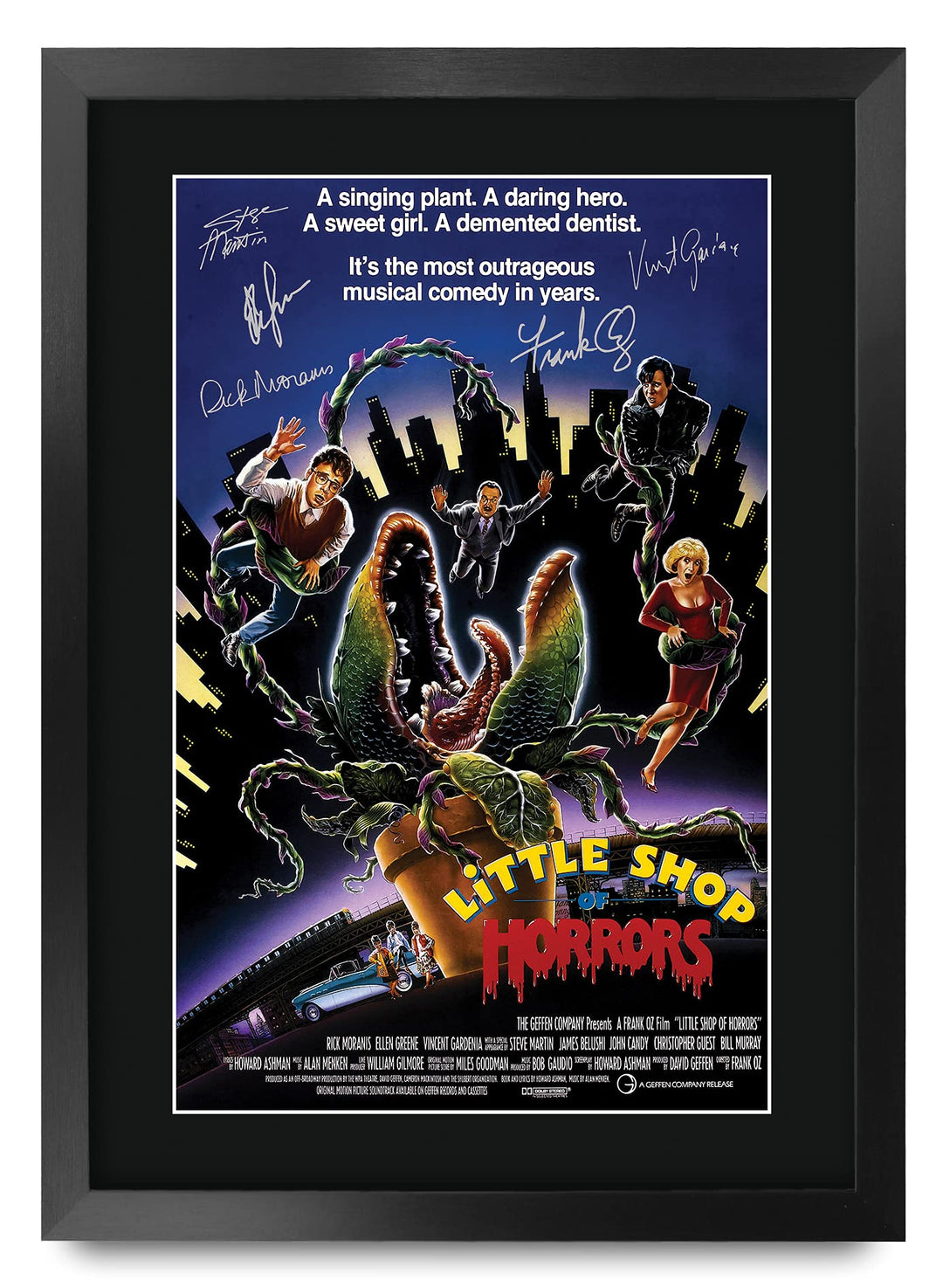 HWC Trading FR A3 Little Shop of Horrors Filmposter Rick Moranis Gifts Gedrucktes Autogrammbild für