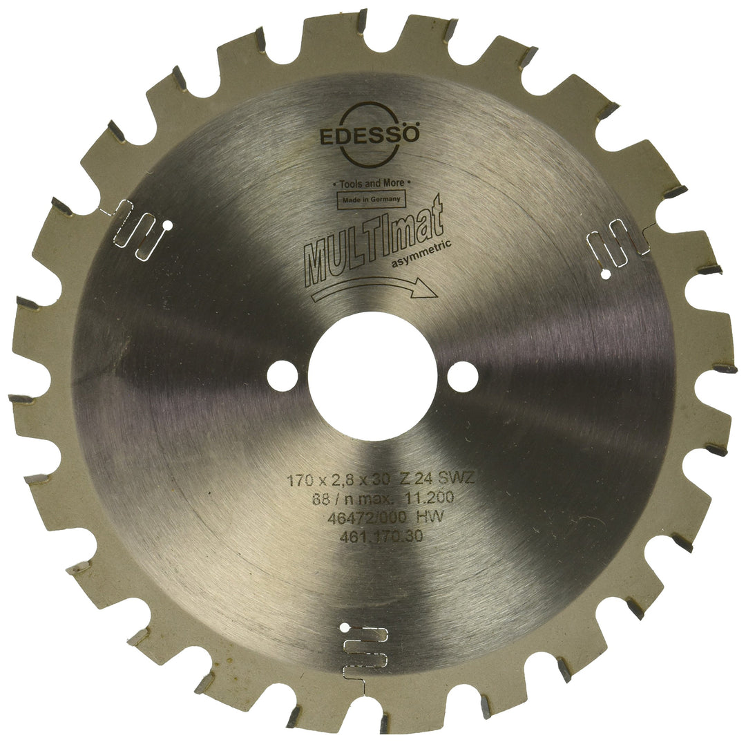 Edessö 46117030 HM-Kreissägeblatt Präzision-Super WZ 2/7/42 HW 170x2,8/1,8x30 Z=24 SWZ, Silber