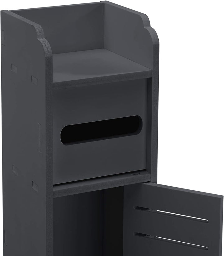 [en.casa] Toilettenpapierhalter mit Schranktür 80 x 15 x 15 cm Badezimmerschrank Badschrank Badregal
