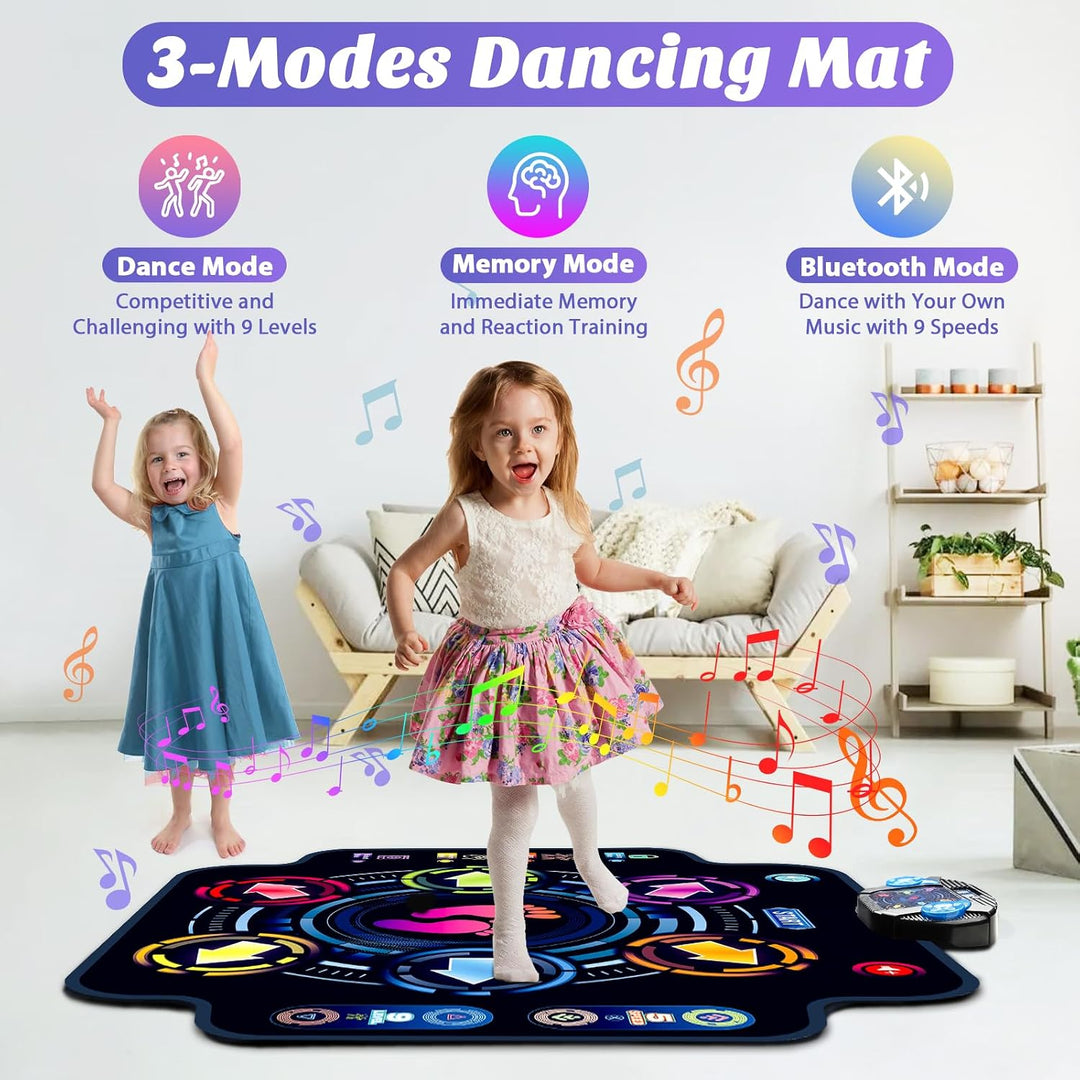 Tanzmatte für Kinder, Elektronisches Tanzmatte mit 6 Tasten und Bluetooth 9-Stufen, Musikspielzeug G