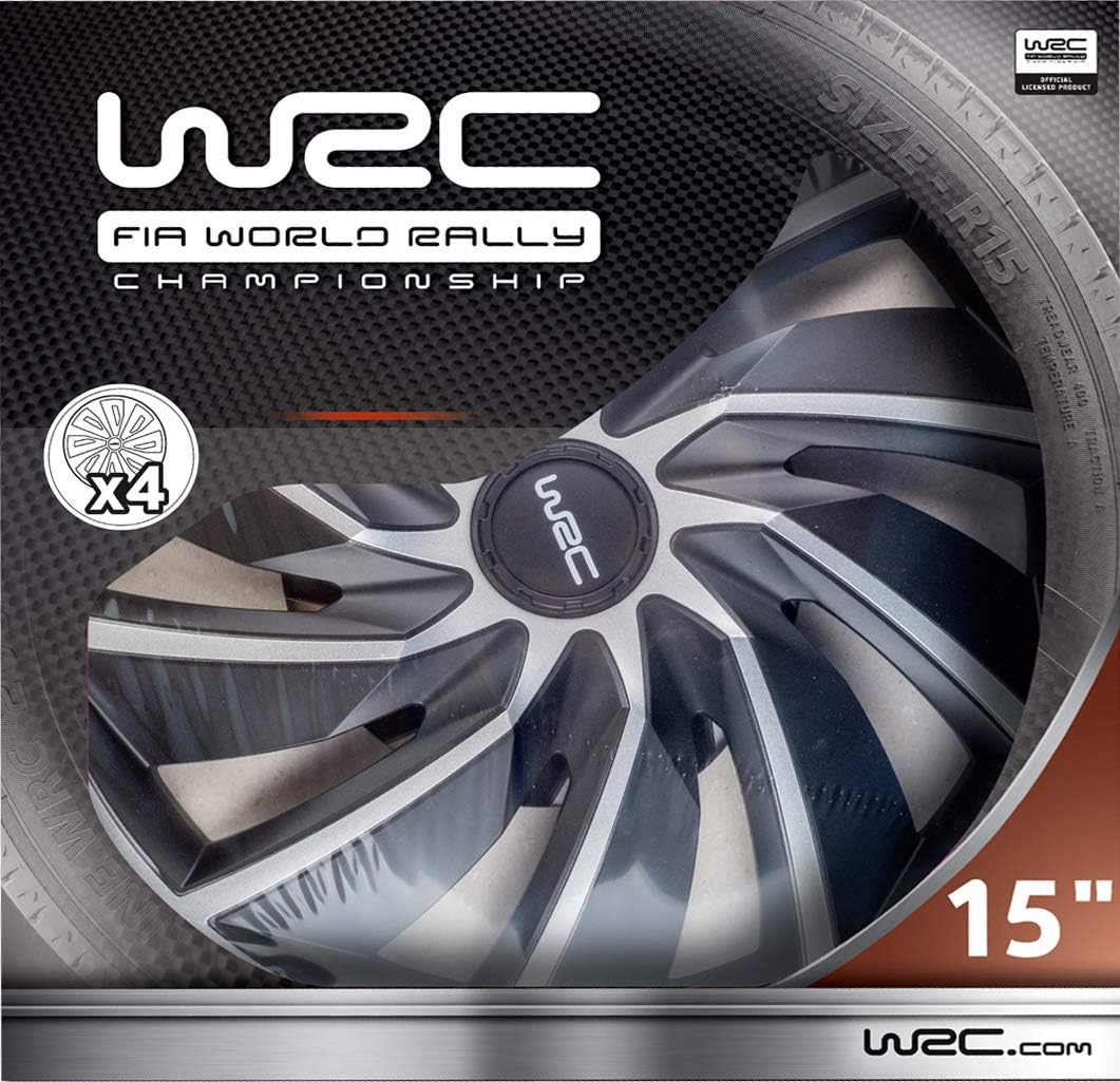 WRC 007598 – 4 Radkappen 15 Zoll, Turbo zweifarbig 15 pouces, 15 pouces