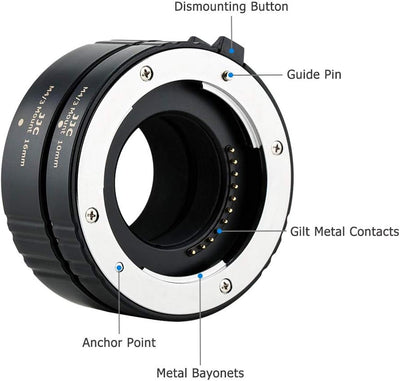 JJC Autofokus AF Zwischenringe 10MM 16MM für Olympus OM-1 E-M5 III E-M1X E-M10 III E-PL9 E-PL8 E-PL7