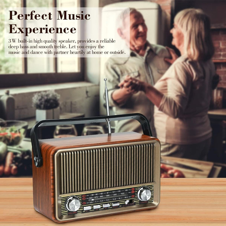 Bluetooth FM AM SW Stereo Radio, unterstützt USB-Disk, USB/TF-Karte, AUX-Buchse – Musik abspielen mi