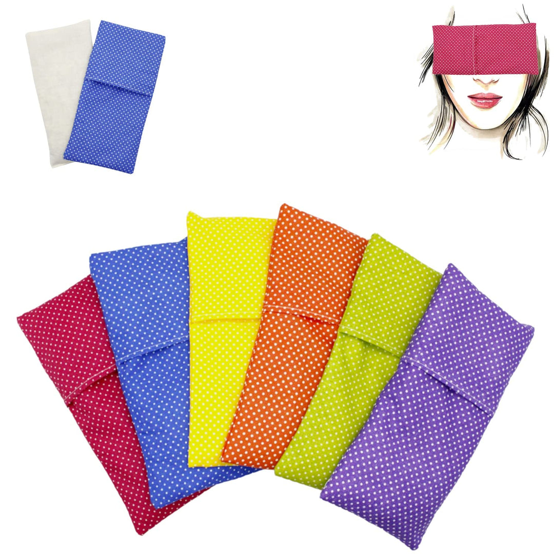 Augenkissen yoga "Pack 6 colors" (6 Füllung, 6 waschbare Bezüge) | Lavendel Samen und Reis | Yoga, M