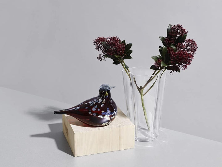 Iittala Birds by Toikka Rotkelchen cranberry 115 x 180 mm