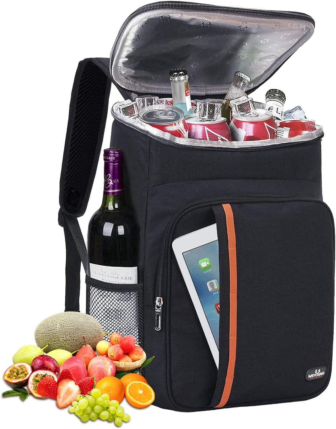 HEQUN 23L Kühlrucksack Thermo Rucksack Picknickrucksack Kühltasche Gross Isoliert Cooler Bag Perfekt