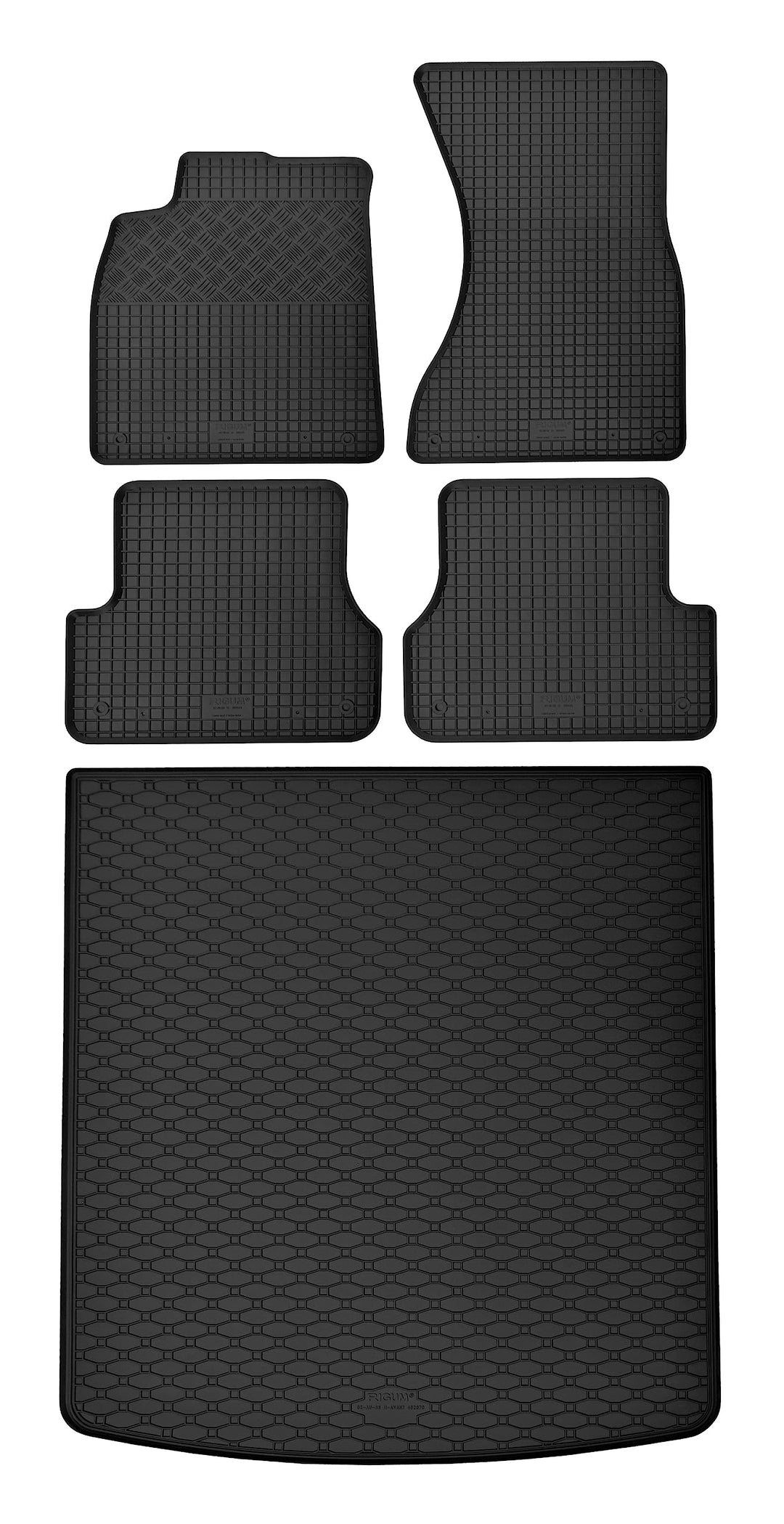 Stylisches Gummi- und Kofferraumwanne Set geeignet für Audi A6 Stufenheck C7 ab 2011 bis 2017 - Schü