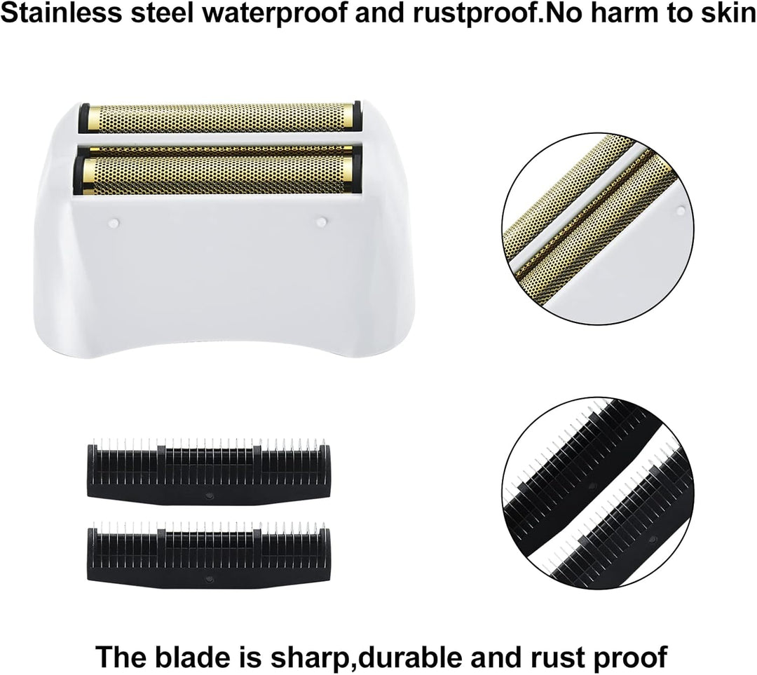 2er Pack Pro Shaver Ersatzfolie und Schneidemesser kompatibel mit andis 17150 (TS-1) Rasierer ProFoi