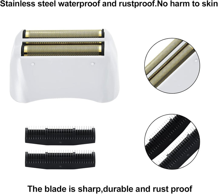 2er Pack Pro Shaver Ersatzfolie und Schneidemesser kompatibel mit andis 17150 (TS-1) Rasierer ProFoi