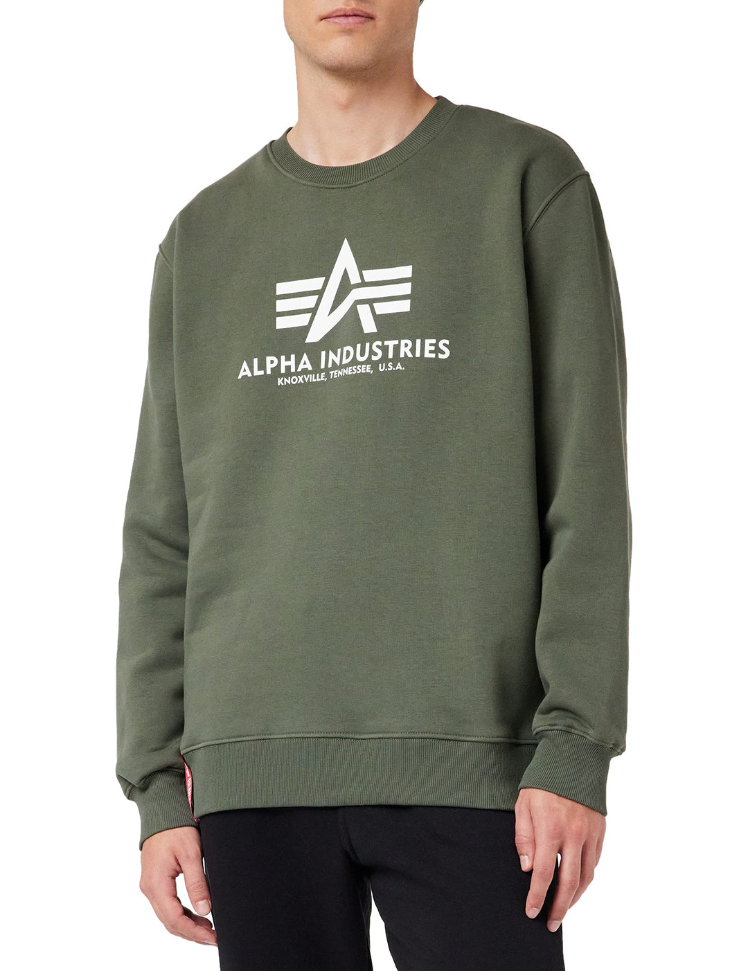 ALPHA INDUSTRIES Herren Basic Sweater Sweatshirt für Herren Sweatshirt (1er Pack) XXS Dunkles Olivgr