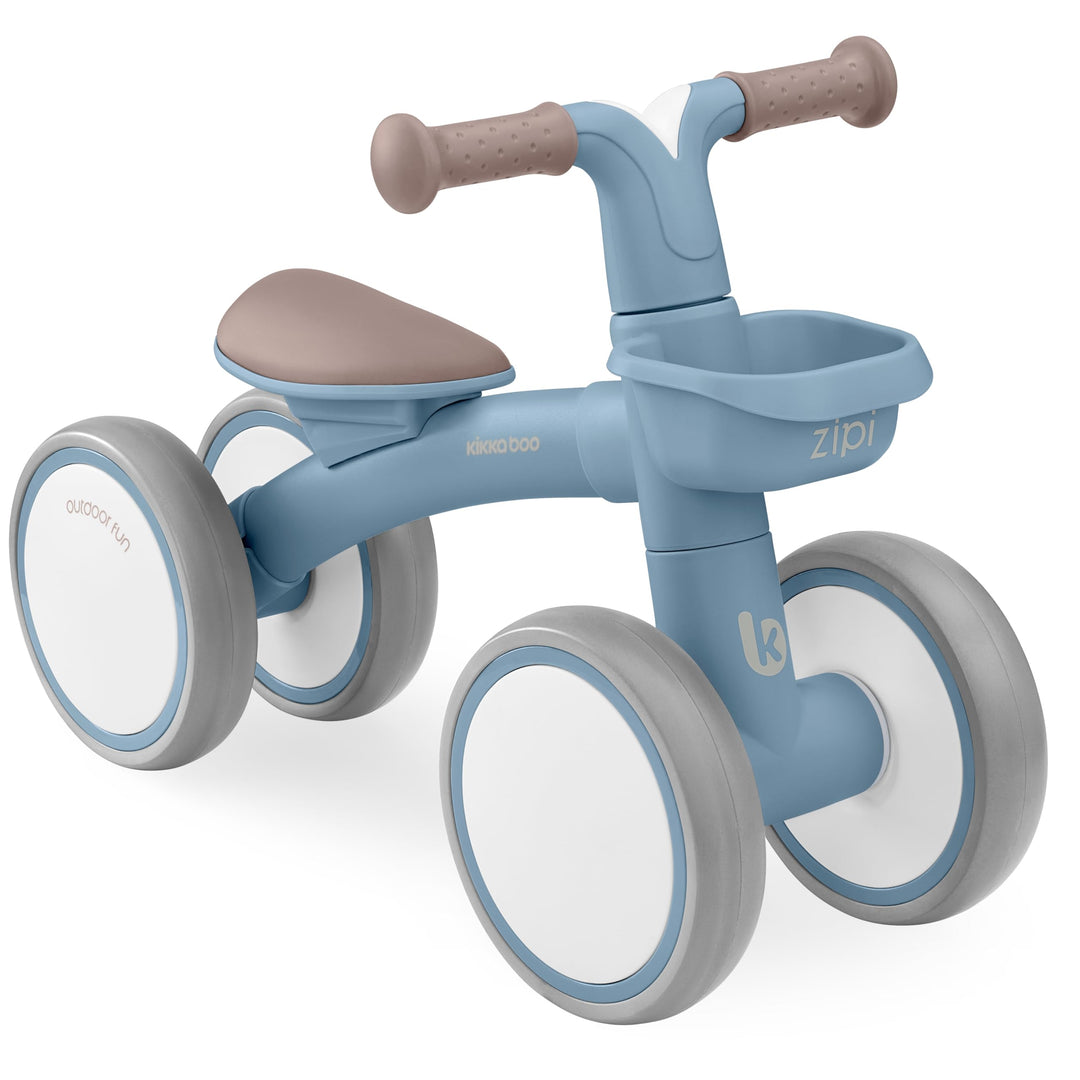 KikkaBoo ZIPI Fahrrad Ohne Pedale, Laufrad mit Korb, Einstellbar, Kinderspielzeug, Baby-Geschenk Bla