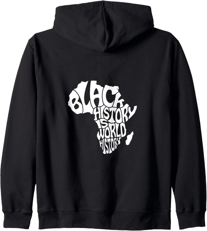 Schwarze Geschichte ist Weltgeschichte in Form einer Afrika-Karte Kapuzenjacke