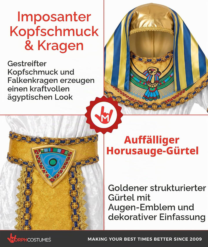 Fun Shack Kostüm Pharao Kinder, Pharao Kostüm Kinder, Kostüm Ägypter Kinder, Ägypten Kostüm Kinder,