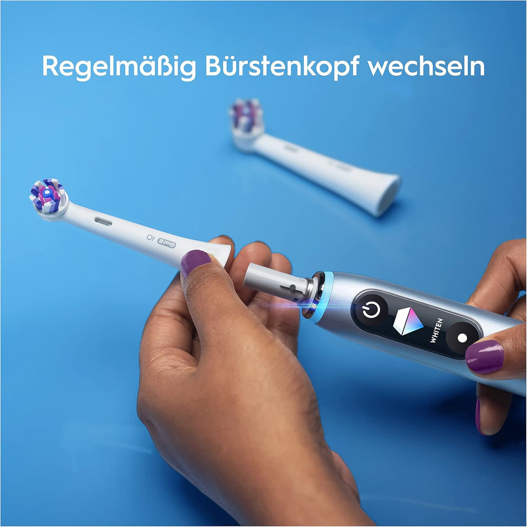 Oral-B iO Strahlendes Weiss Aufsteckbürsten für elektrische Zahnbürste, 2 Stück Weiss Alt 2 Stück, W