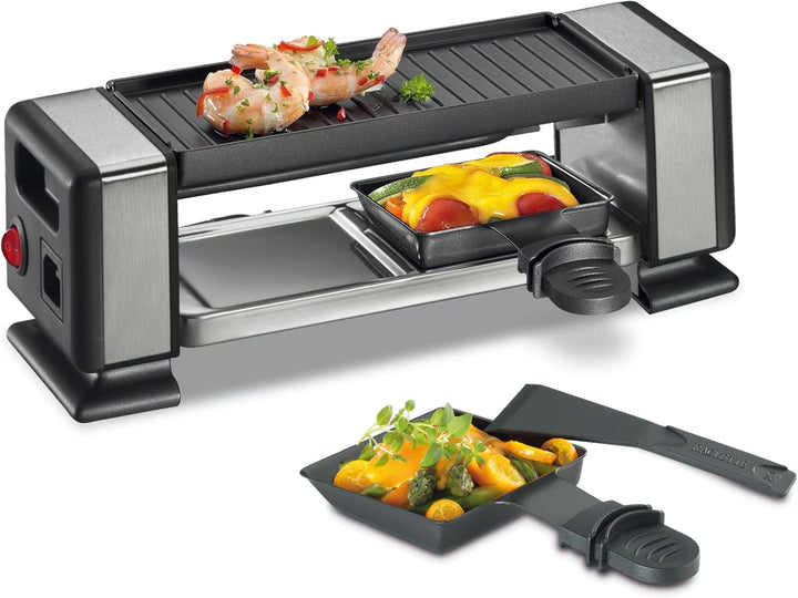 Küchenprofi Raclette VISTA2 PLUS-KP1760202800/grau, Erweiterbar 2 Personen