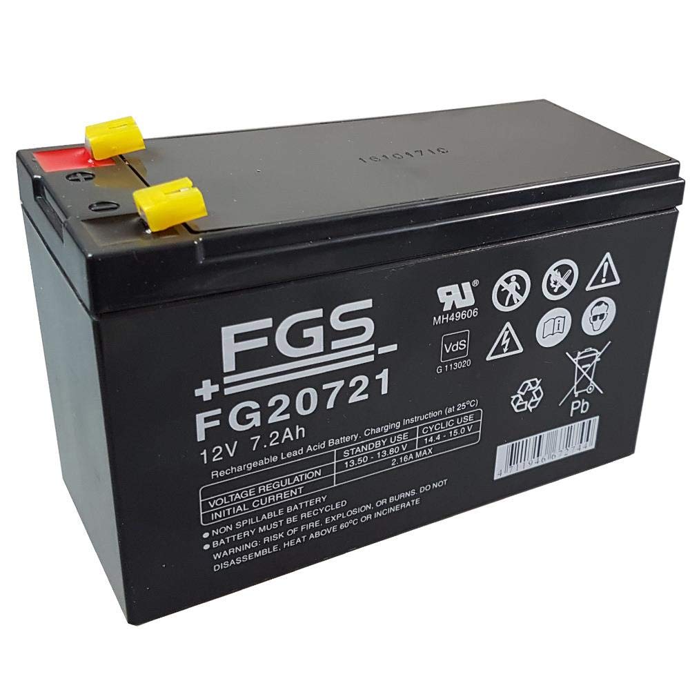 FGS Bleigelakku FG20721 12,0 Volt 7,2 Ah mit 4,8mm Steckanschlüssen