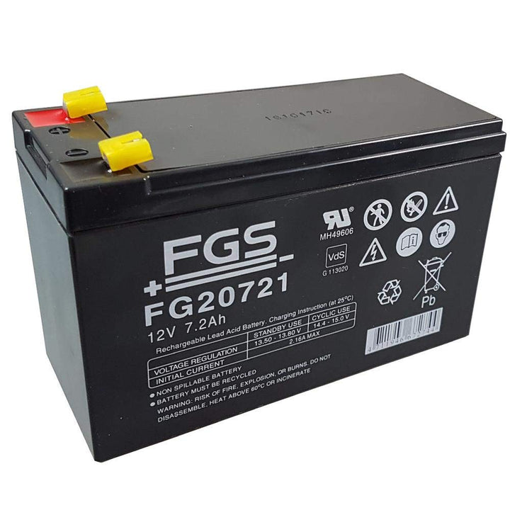FGS Bleigelakku FG20721 12,0 Volt 7,2 Ah mit 4,8mm Steckanschlüssen