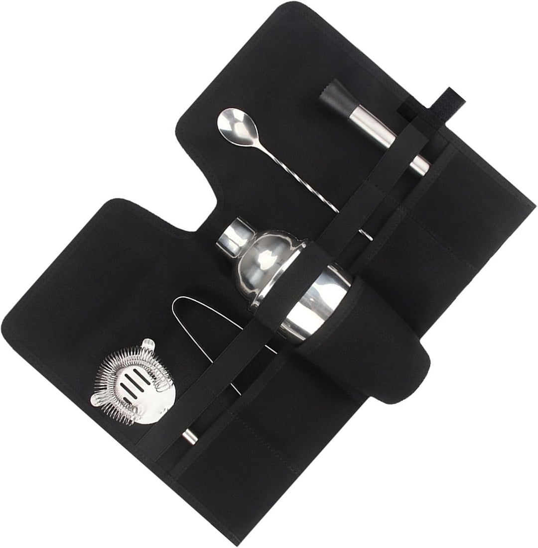 SEAFRONT Tragbares Cocktail -Set -Tasche Professionelles Mixologie Barkeeper Kit für Camping, Pickni