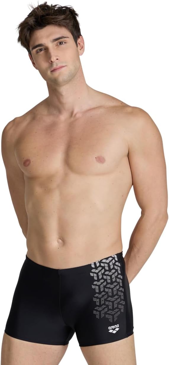 ARENA Herren Men's Kikko V Swim Short Swim Trunks (1er Pack) 50 Black-white, 50 Black-white