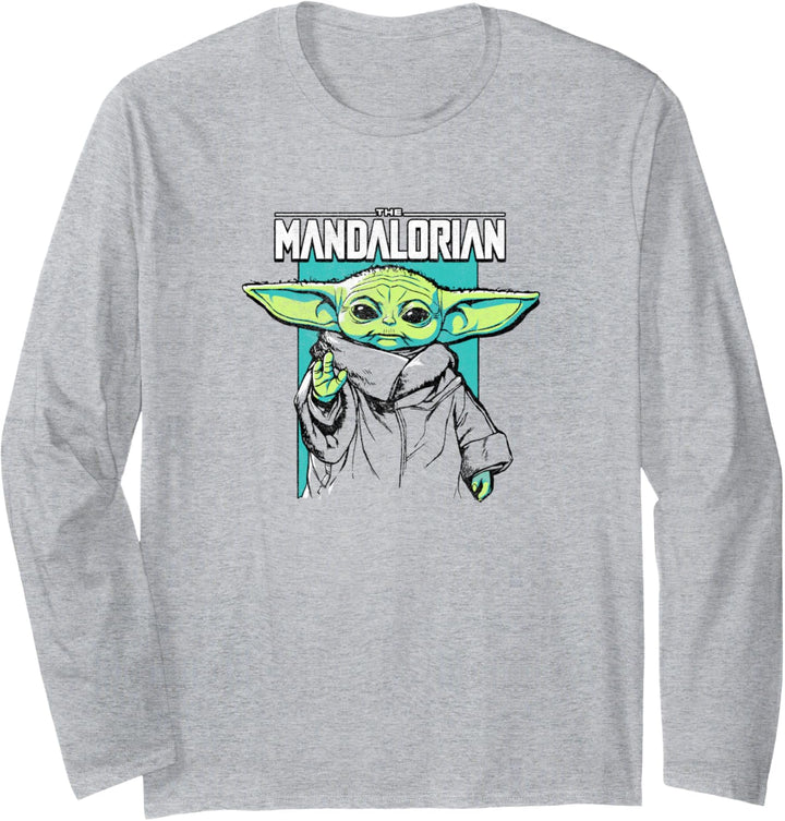 Star Wars The Mandalorian Hand Box Grogu Langarmshirt