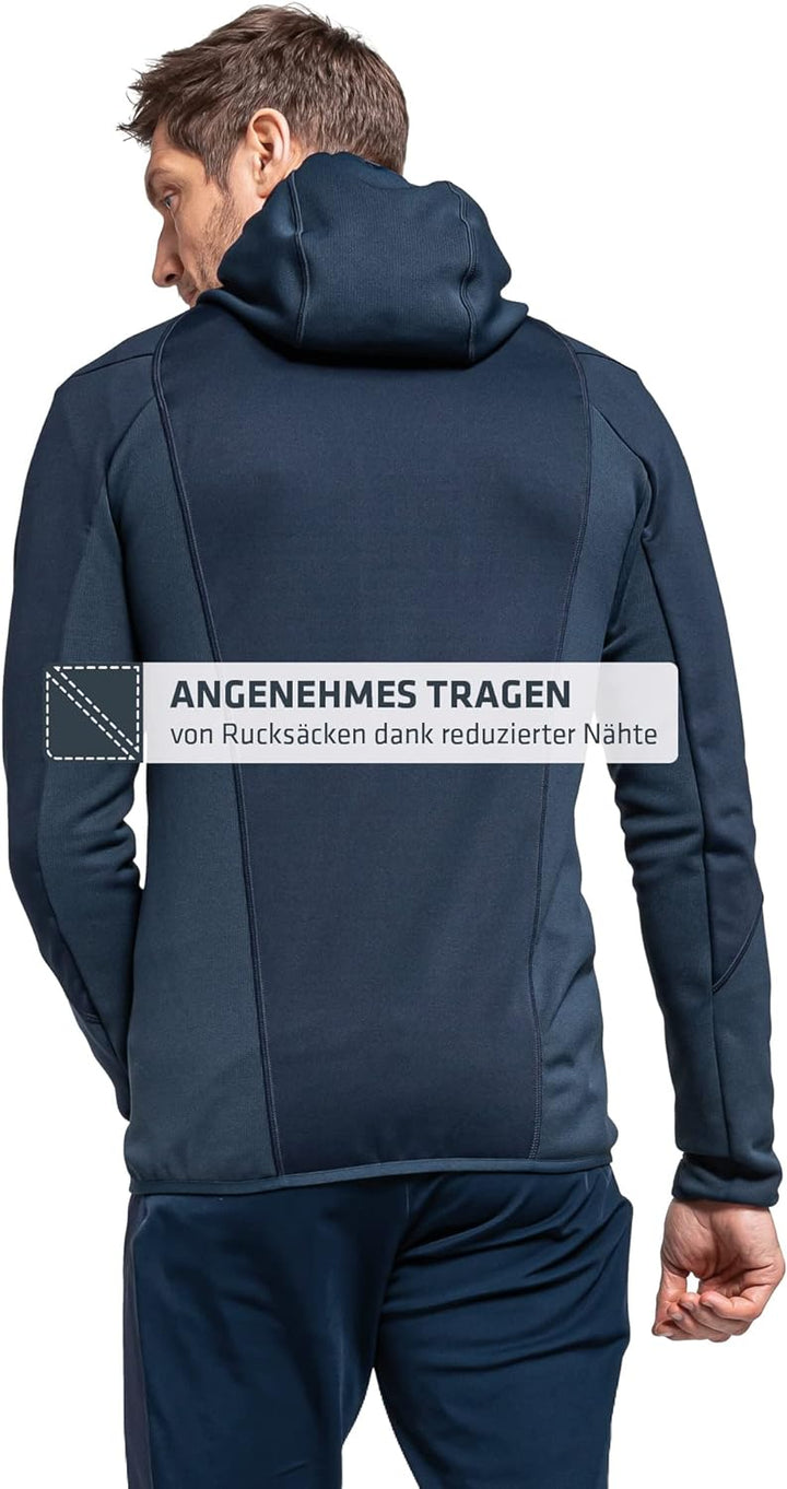 Schöffel Herren Fleece Hoody Lodron M, atmungsaktiver Fleece Pullover mit hoher Bewegungsfreiheit, f