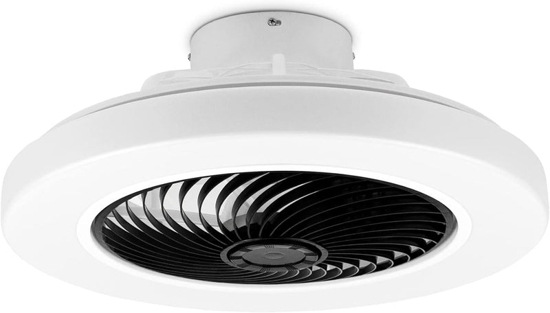 Noaton Deckenventilator mit Beleuchtung 12050B Triton, Schwarz, LED Dimmbar, 3 Farbtemperaturen, Fer