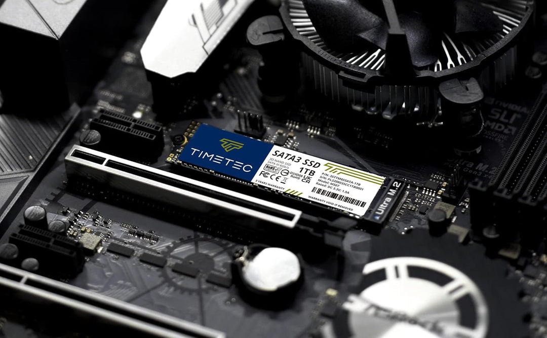 Timetec 1TB SSD 3D NAND TLC SATA III 6 Gb/s M.2 2280 NGFF 512 TBW Lesegeschwindigkeit Bis zu 530 MB/