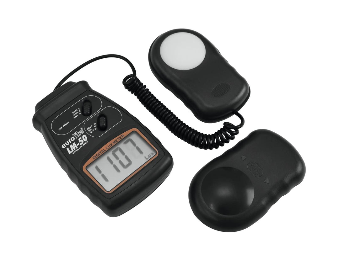 EUROLITE LM-50 Luxmeter | Digitaler Belichtungsmesser zur schnellen Ermittlung der Lichtstärke