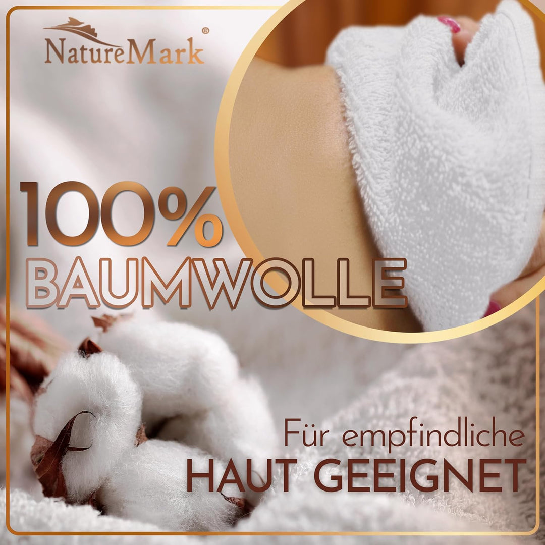 NatureMark 2er Pack Saunatuch 80 x 200 cm | Baumwolle luxuriöse Tücher | Wellnesstuch von extremer W