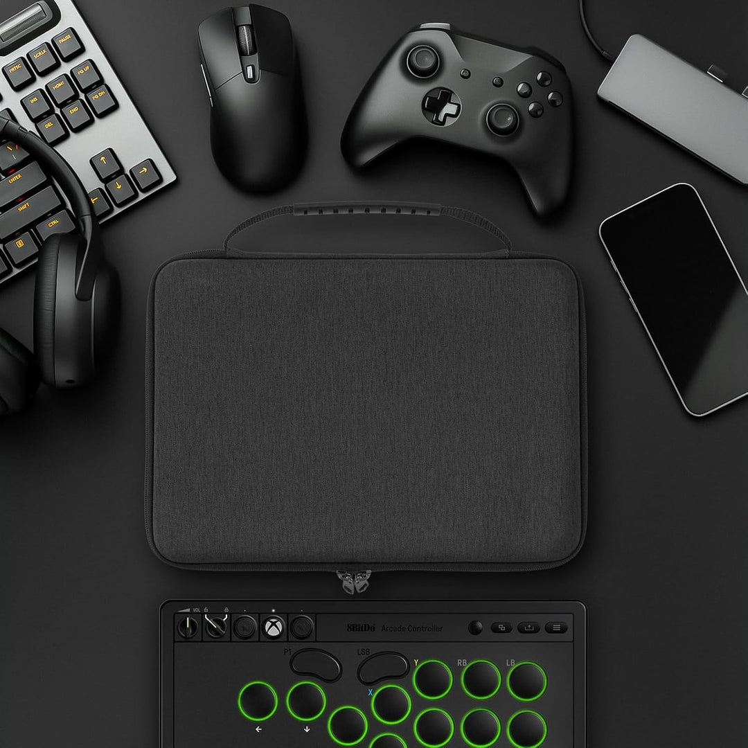 Geekria Hartschalen-Reise-Tragetasche, kompatibel mit Razer Kitsune / 8BitDo All-Tasten-Arcade-Contr