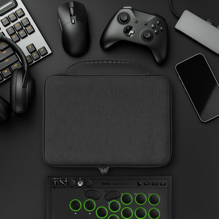Geekria Hartschalen-Reise-Tragetasche, kompatibel mit Razer Kitsune / 8BitDo All-Tasten-Arcade-Contr