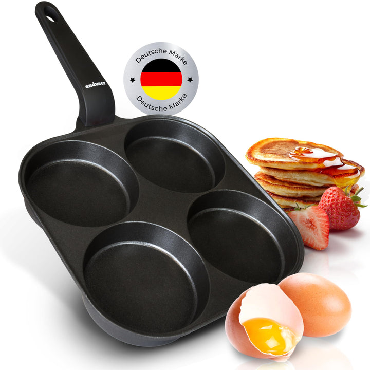 endusor Spiegeleipfanne induktionsgeeignet (21cm) - Eierpfanne & Pancake Pfanne mit Antihaft-Beschic