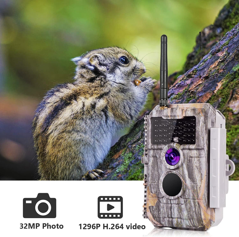 BlazeVideo WLAN Wildkamera Fotofalle WiFi Beutekamera Wildtier Jagdkamera Überwachungskamera 32MP 23