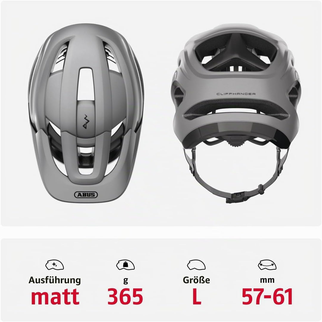 ABUS MTB-Helm Cliffhanger - Fahrradhelm für anspruchsvolle Trails - mit grossen Lüftungsöffnungen &amp;