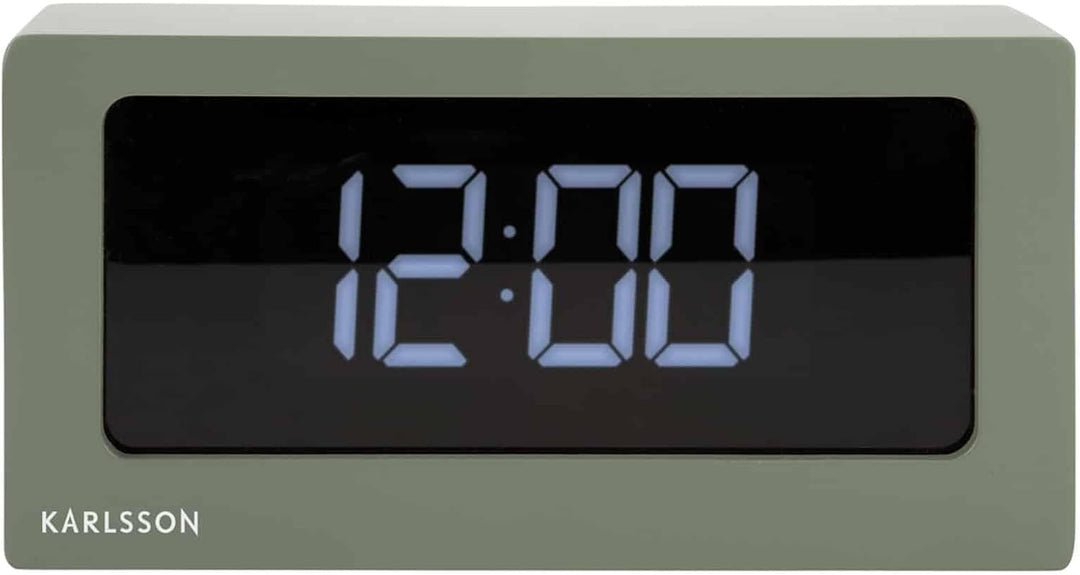 KARLSSON Table Clock Boxed LED Jungle Green