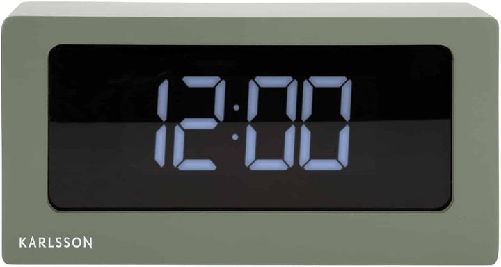 KARLSSON Table Clock Boxed LED Jungle Green