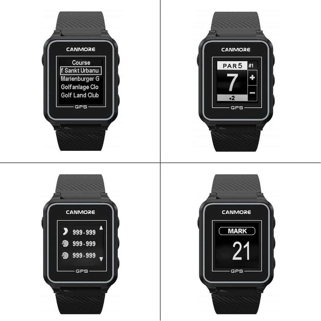 CANMORE TW356 GPS Golf-Uhr (schwarz), schwarz