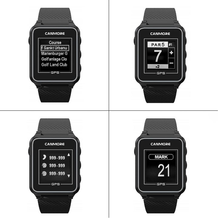 CANMORE TW356 GPS Golf-Uhr (schwarz), schwarz