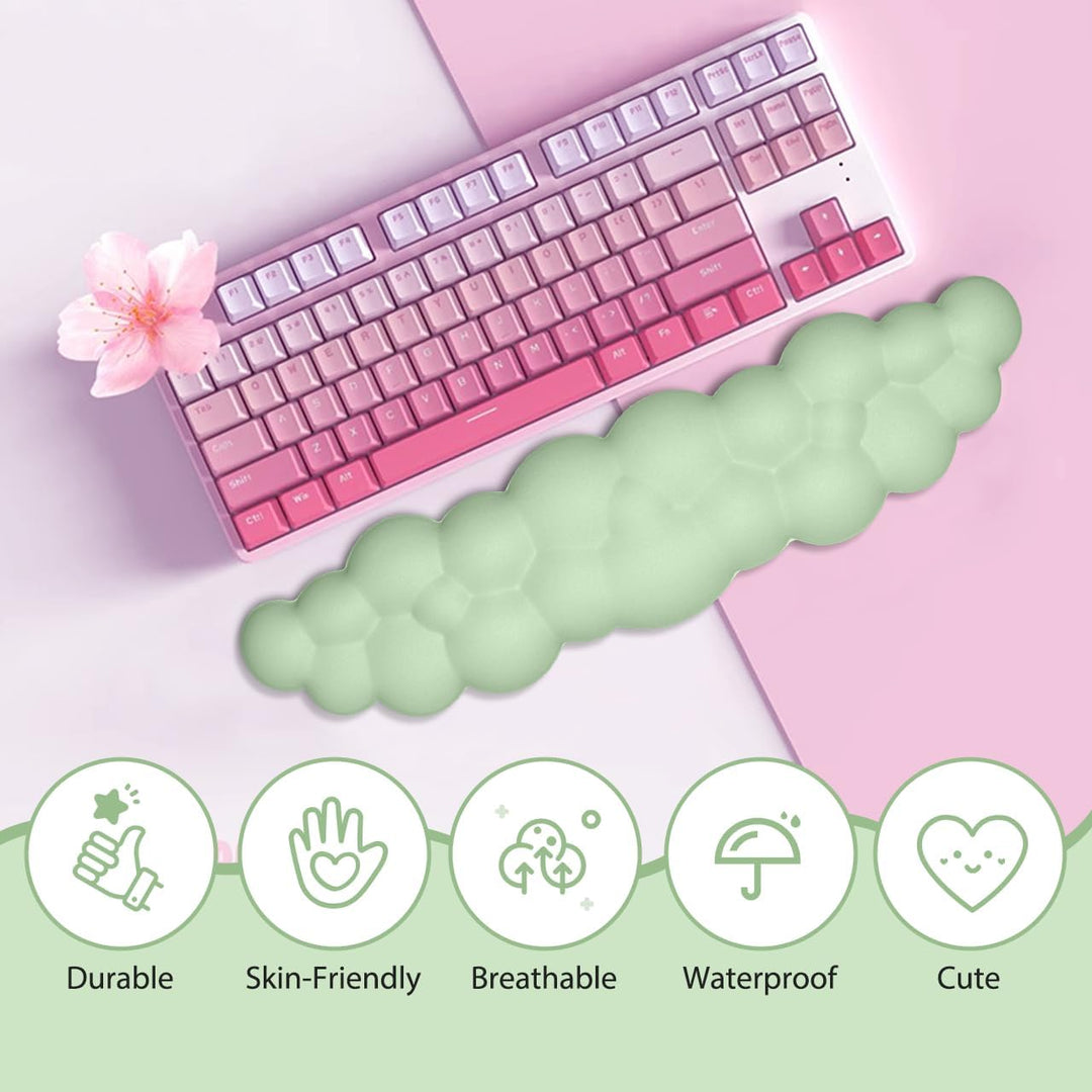 JIKIOU Tastatur-Handgelenkauflage in Wolkenform, mit rutschfester PU-Basis, bequemer Memoryschaum, f