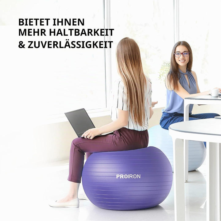 PROIRON Gymnastikball Pezziball Sitzball Trainingsball Fitnessball &amp; Balance für Core-Training mit P