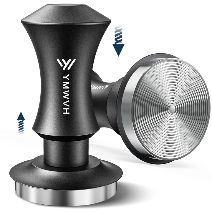 Kaffee Tamper mit Base Ripple 53.3mm, Edelstahl Espresso Tamper mit 20lb/30lbs-Ersatzfedern, Barista