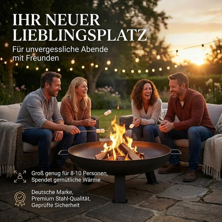 SOUK ONE Feuerschalen, Feuerschale Ø 100 cm Nizza Feuerstelle für den Garten, Terrasse und Balkon, F
