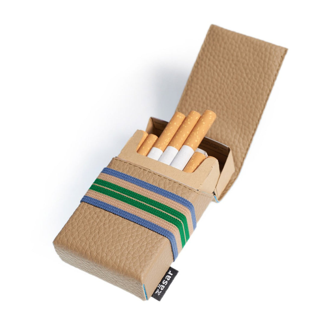 FLAPCASE N°1 • POLO • Designer Zigarettenetui, Made in Austria, Gummiband, Leder vegan Zigarettenbox