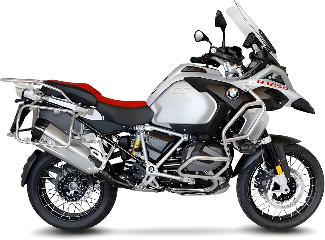 Endschalldämpfer/Auspuffanlage LeoVince SLIP-ON SBK LV-12, Edelstahl, Carbon Kappe, mit Zulassung fü