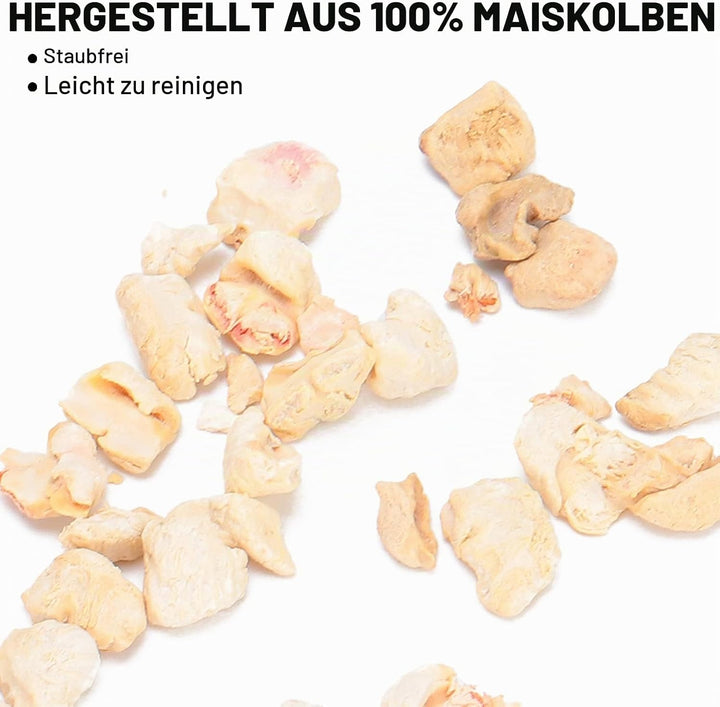 Kleintier-Einstreu, Natürliche Maiskolben-Pellets, Staubfrei, Sauber, Gemütlich, Kleintier-Einstreu