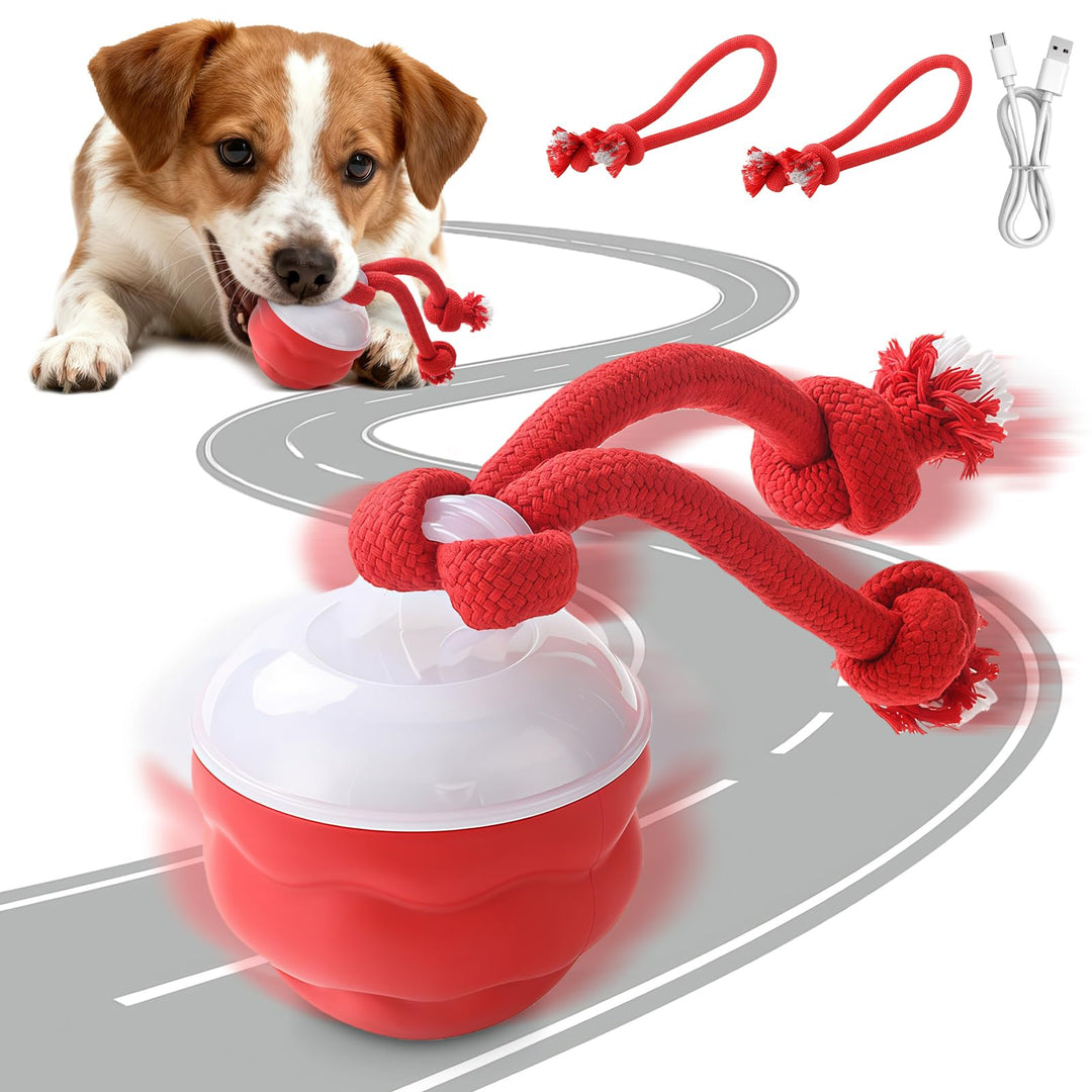 Interaktives Hundespielzeug, Interaktiver Spielball für Hunde mit Schnur, Hundeball Elektrisch Ball,