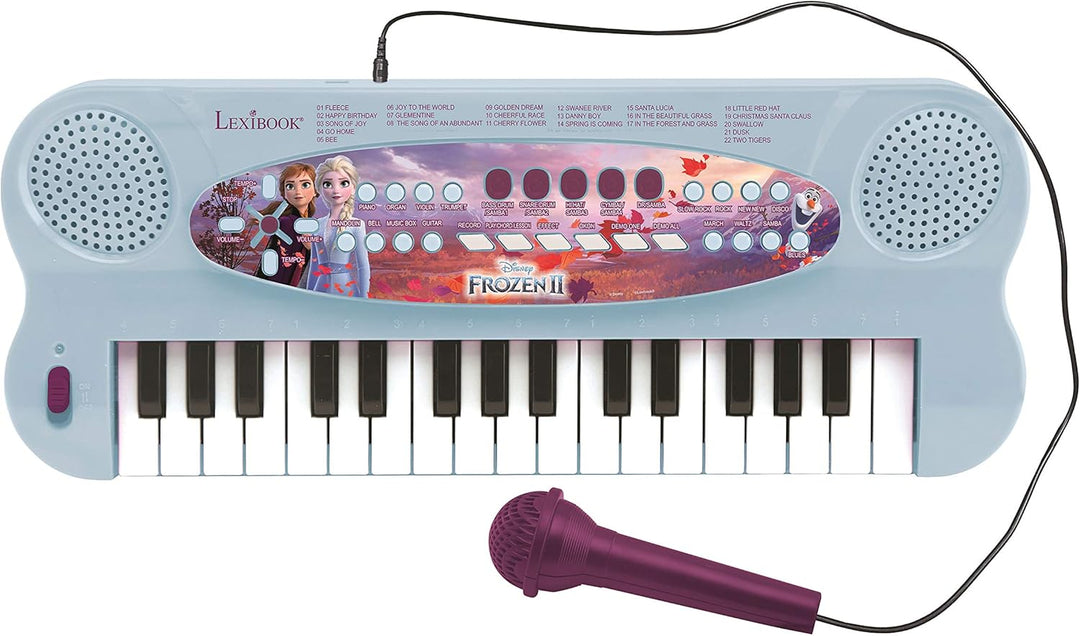 Lexibook K703FZ_50 Frozen 2 Die Eiskönigin ELSA Anna Olaf Elektronische Einhorn-Tastatur, 32-Tasten-