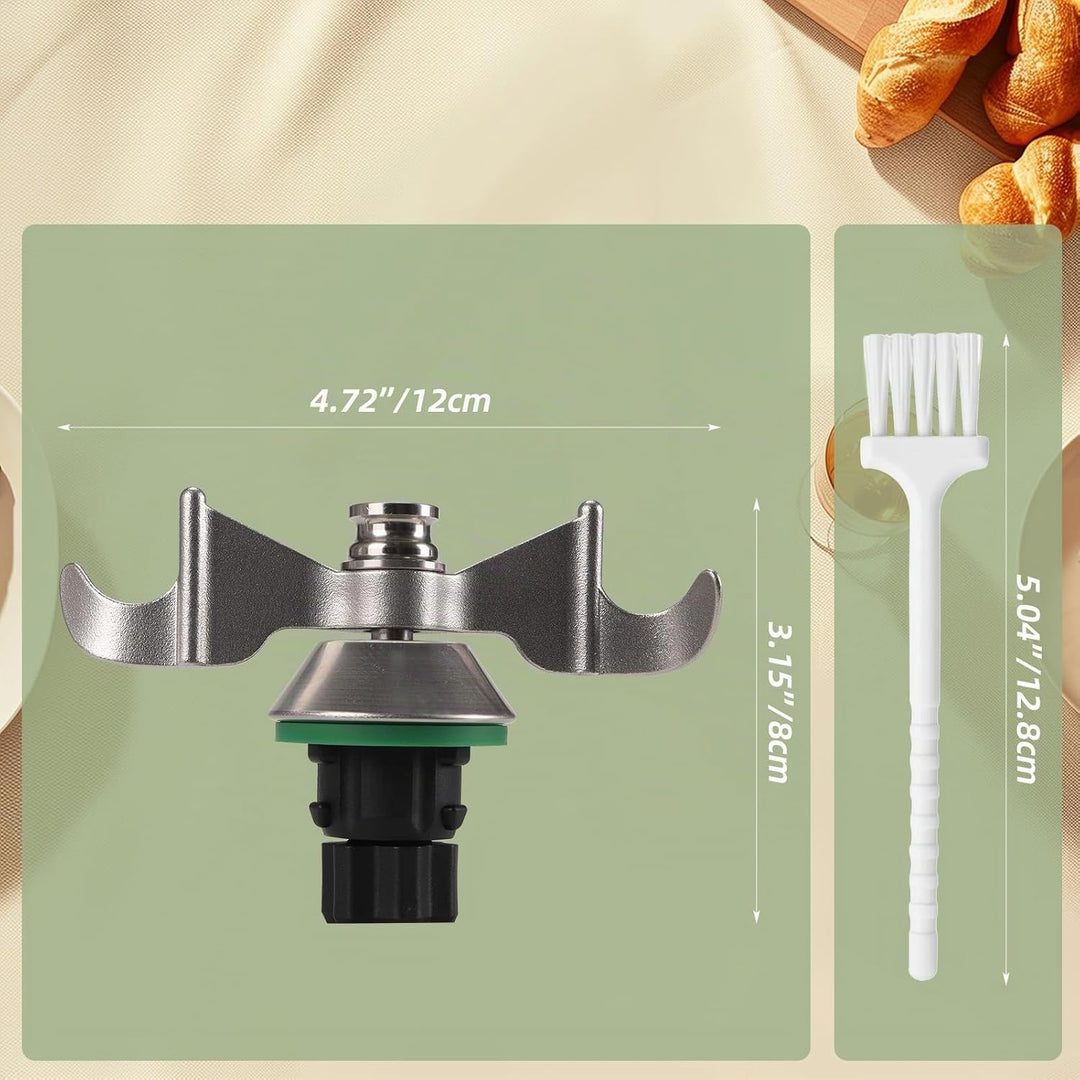 EYMPEU Teigmesser für Thermomix TM7 TM6 TM5, Edelstahl Knetmesser Zubehör, Effizientes Kneten, Spülm