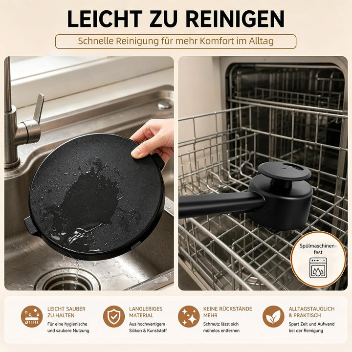 Dampfumleiter und Wiegeplatte für Thermomix TM7 Bimby, Runde WiegeBase Silicone 19 cm Durchmesser ko